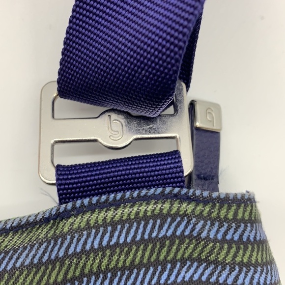 Baggallini Blue and Green Striped Crossbody Bag - Picture 4 of 11